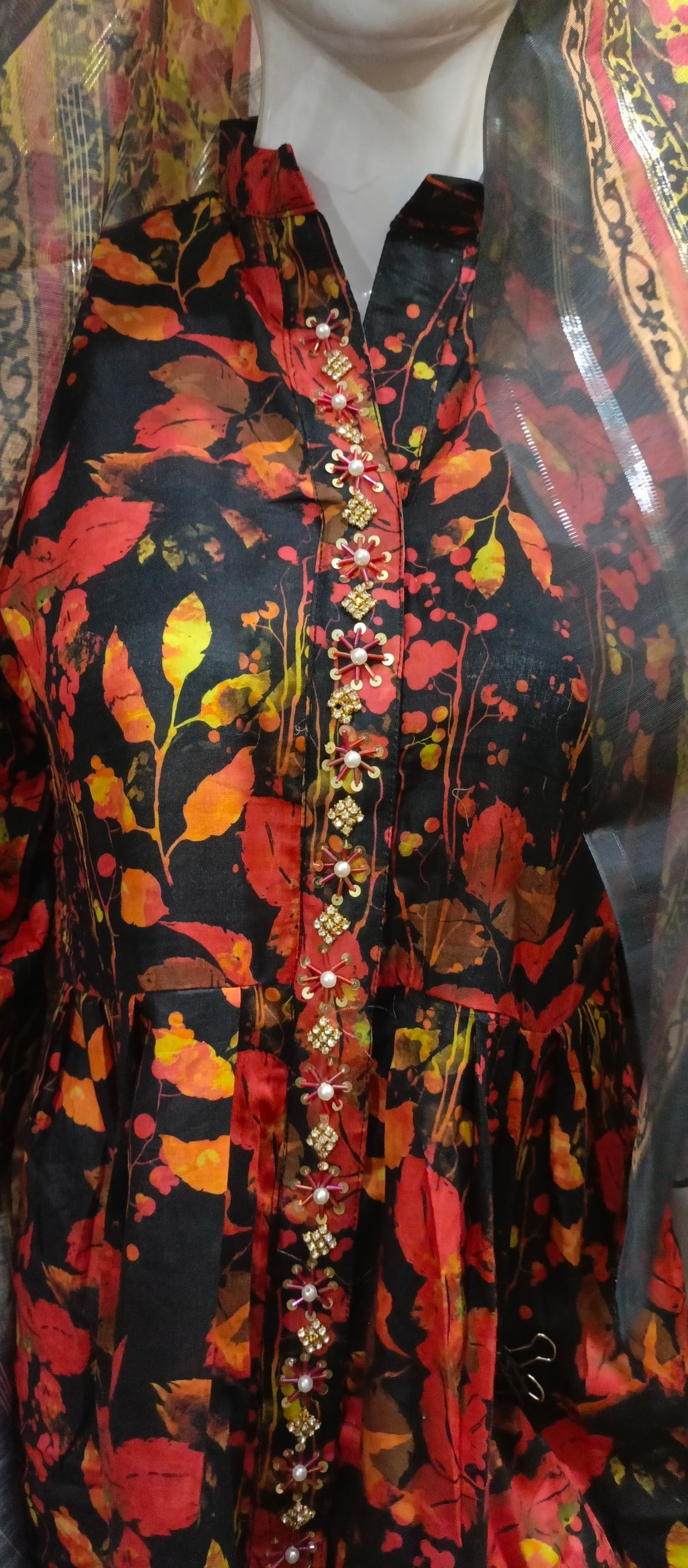 3 Pc Printed Stitched Cord Set