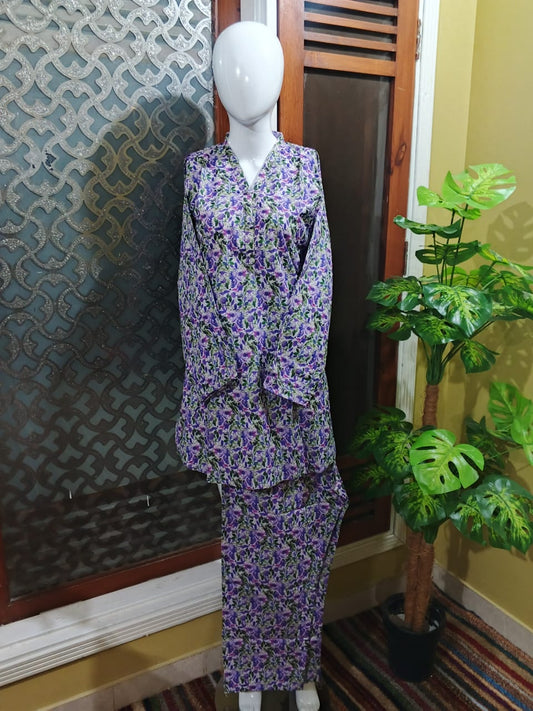 2 Pc Printed Stitched Cord Set