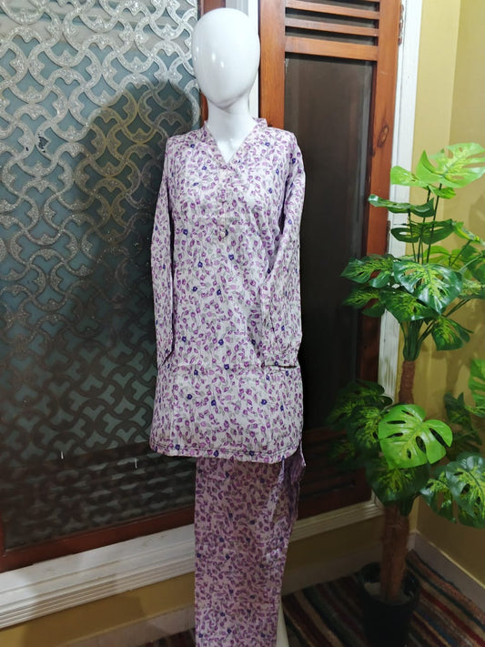 2 Pc Printed Stitched Cord Set