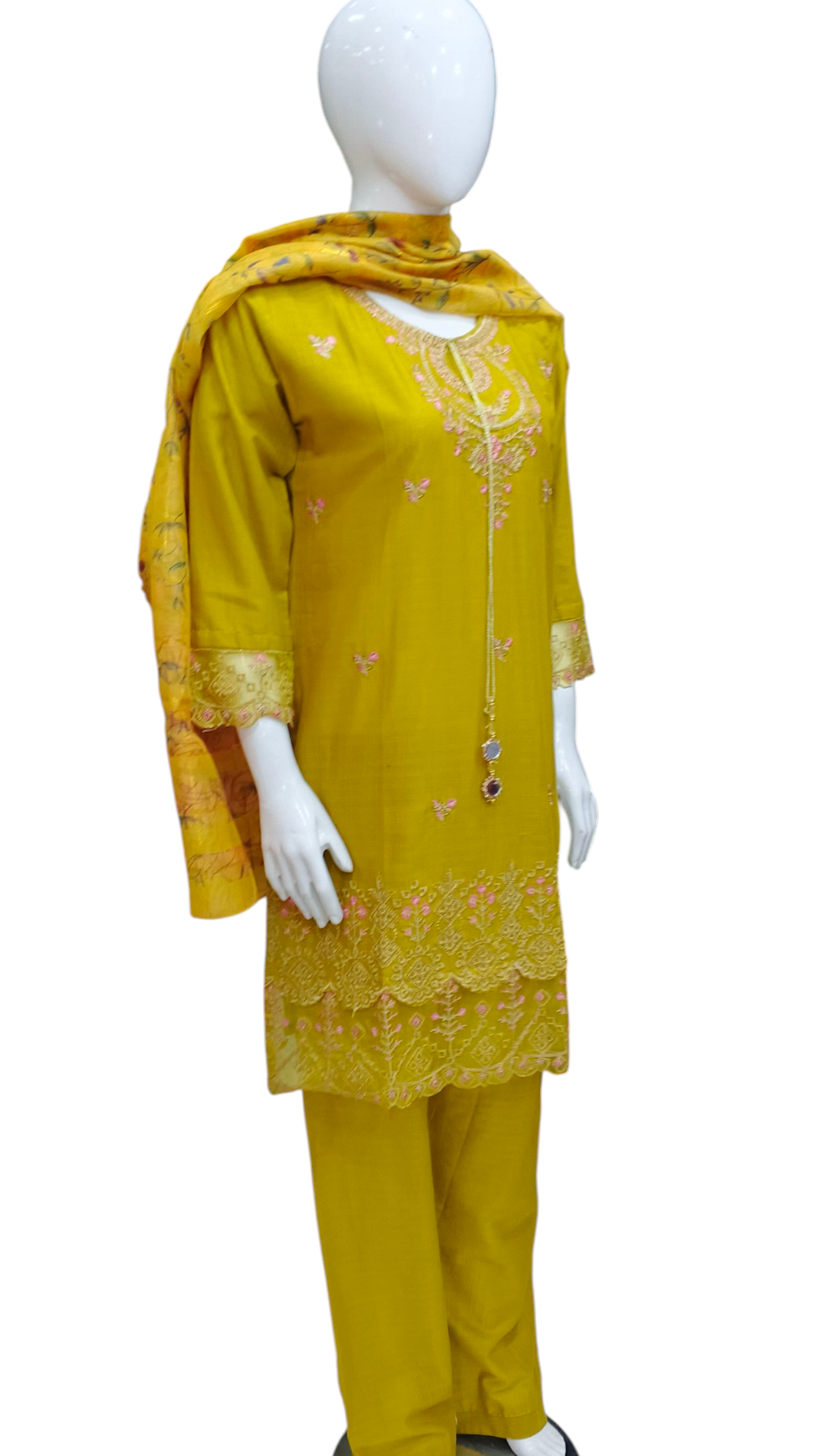 Doriya Lawn Chicken Kari 3pc Embroided Suit