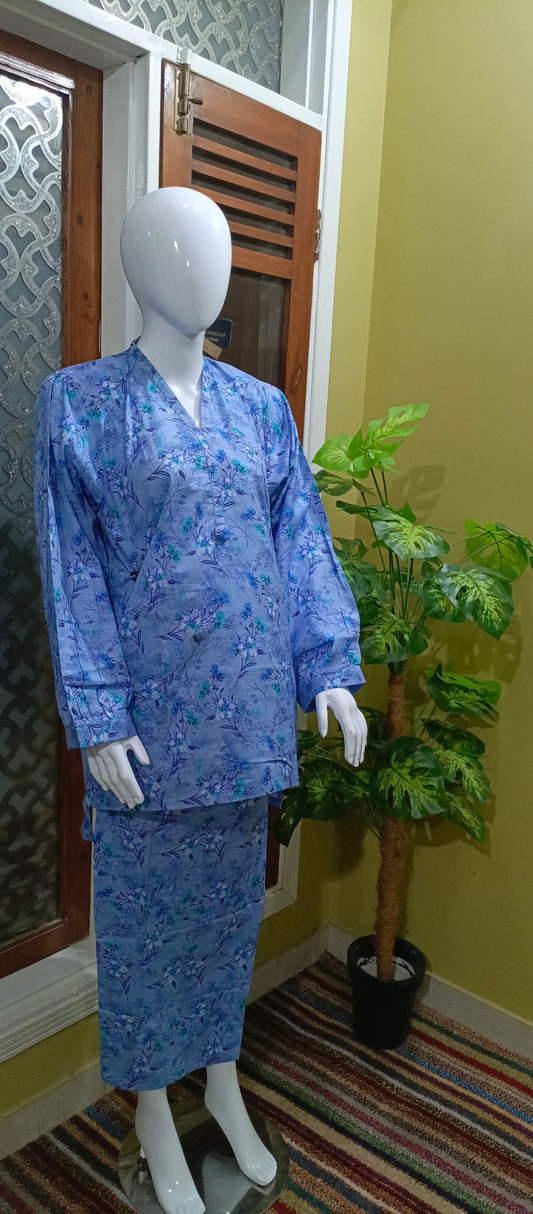 2 Pc Printed Stitched Cord Set