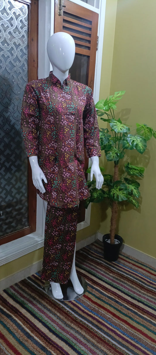 2 Pc Printed Stitched Cord Set