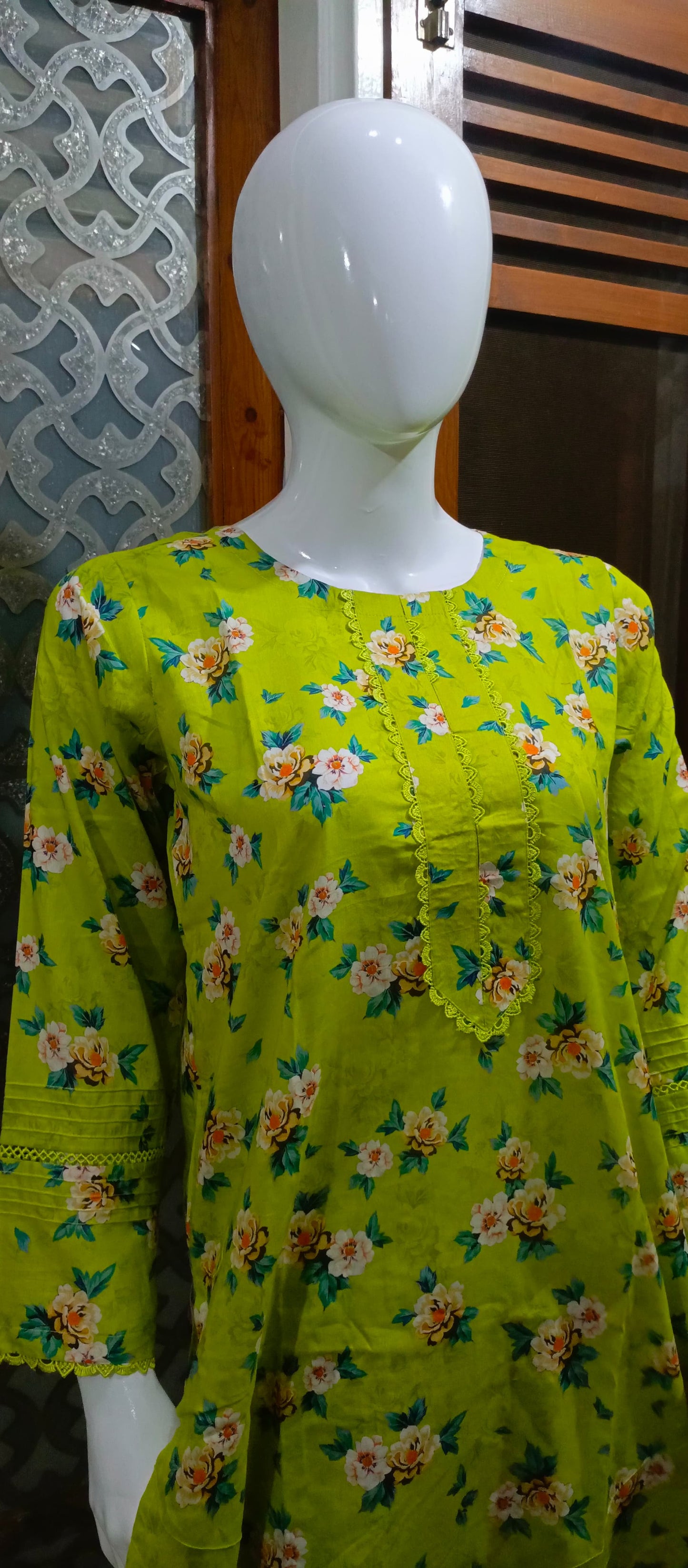 2 Pc Printed Stitched Full Length Suit