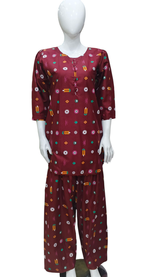 Soft Cotton Farshi Shalwar 2pc Suit
